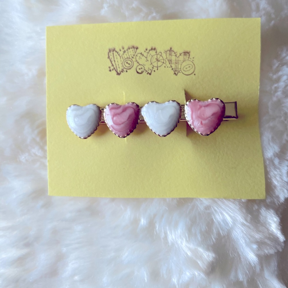 ❤️🤎❤️Hearts Hair Clip